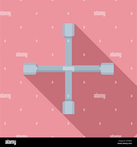 Cross Tire Key Icon Flat Style Stock Vector Image And Art Alamy