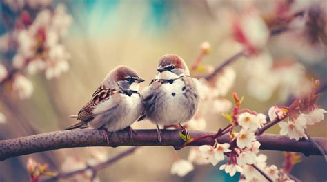 Cute Sparrows in Natural Habitat AI Generated 29995462 Stock Photo at