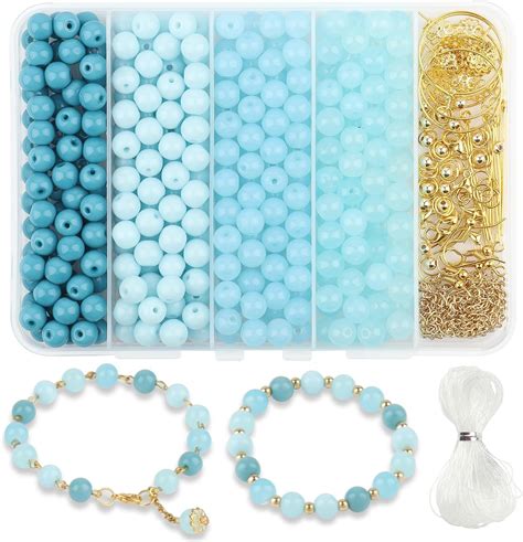 Amazon Shynek 1400 Piecess 8mm Round Glass Beads For Jewelry