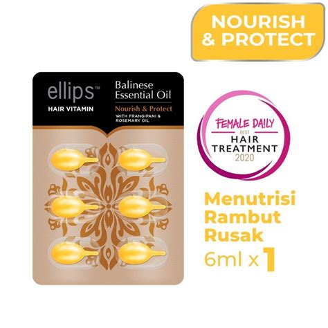 Ellips Hair Vitamin Bali Nourish And Protect 6 Capsules