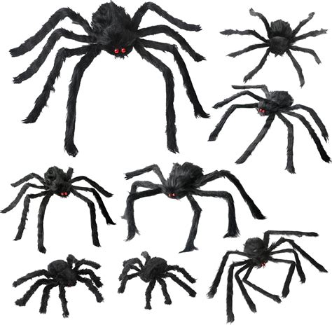 Amazon Halloween Spider Decorations 8 PCS Giant Spider Halloween