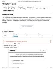 Chapter 4 Quiz Crosslist Fall 2021 MKT 600 G001 H001 H002 Marketing Mgt