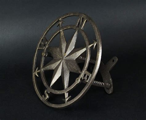 Cast Iron Compass Rose Wall Mounted Decorative Hanging Garden Etsy