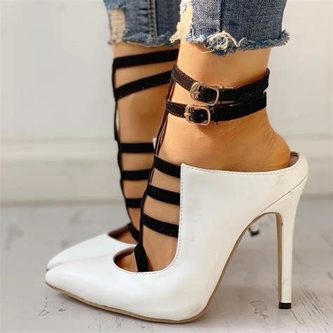 LALA IKAI/Туфли-гладиаторы из искусственной кожи с узкими ремешками ...