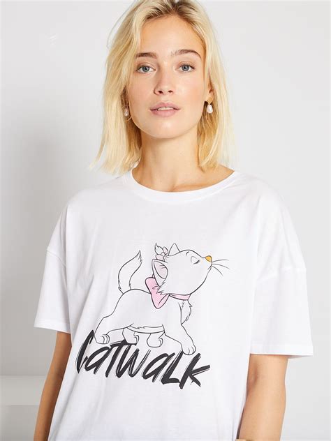 T Shirt Les Aristochats Blanc Marie Kiabi