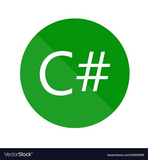 C sharp programming language emblem 2022 Vector Image