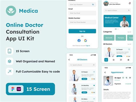 Doctor Appointment And Consultation App Ui Kit Case Study Figma