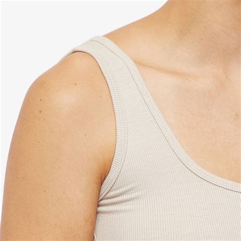 Joah Brown Scoop Neck Ribbed Tank Top Dune End