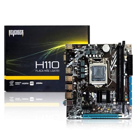 Placa Mae Intel 1151 H110 M2 2xDDR4 HDMIVGA KaBuM