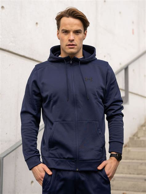 Under Armour UA Armour Fleece Full Zip Hoodie - Blå | Getinspired.no
