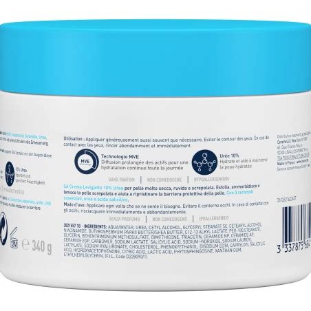 CeraVe SA Crème Anti Rugosités Peau Sèche et Squameuse 340g