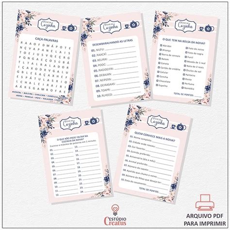 Kit Brincadeiras De Ch De Cozinha Azul Marinho E Nude Est Dio Creatus