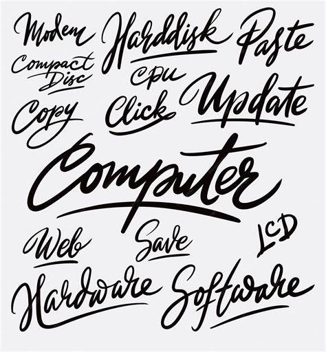 Computer Handwriting Fonts