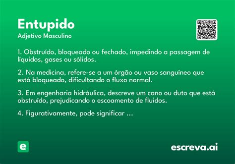 Como Se Escreve Entupido - Entupido - Significado e Sinônimo - escreva.ai
