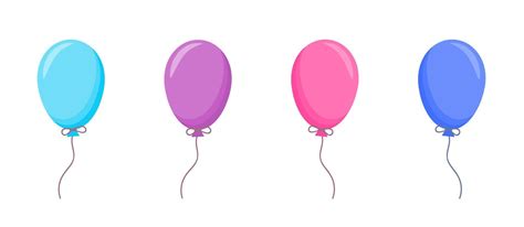 globos en estilo de dibujos animados. manojo de globos para cumpleaños ...