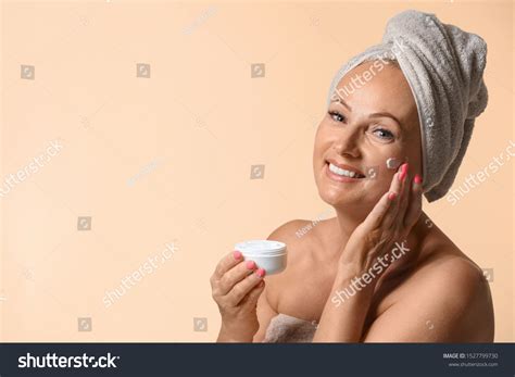 Portrait Beautiful Mature Woman Perfect Skin Stock Photo Shutterstock