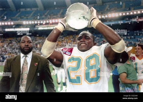 Surge Running Back Tony Burse 28 Holds The World League Trophy High