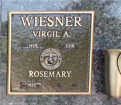 Virgil Anthony Wiesner Find A Grave Memorial