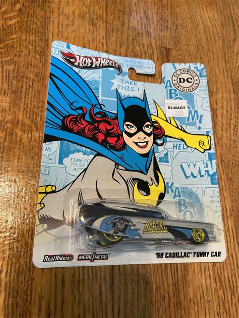 Hot Wheels Dc Comics Batgirl Cadillac Funny Car W Real Riders V For Sale