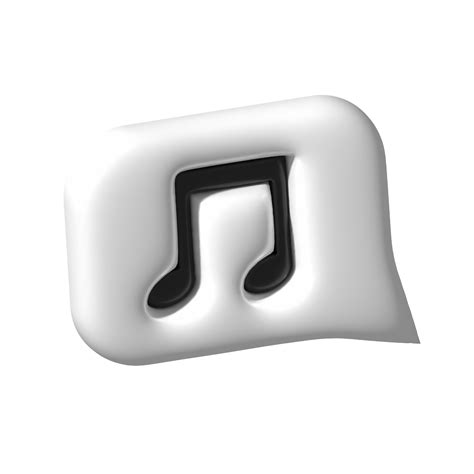 3d Music Note Sign Speech Bubble Melody And Tune Icon Symbol 12628856 Png