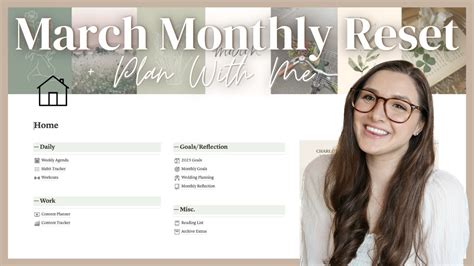 March Monthly Reset Plan With Me 2023 Setting Goals For The Month