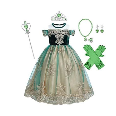 Imekis Enfant Filles Princesse Anna Costume Robe Elsa Reine Des Nei