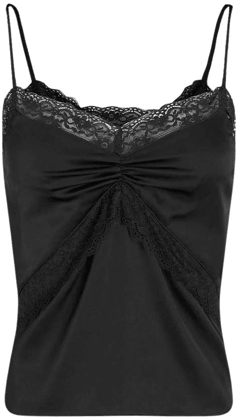 Conscious Edit Satin Lace Trim Cami Express Shoplook