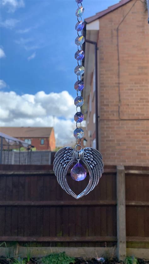 Stunning Crystal Angel Wings Sun Catcher Etsy