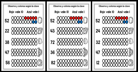 Practicamos La Descomposición Numérica Coloreamos Decenas Y Unidades