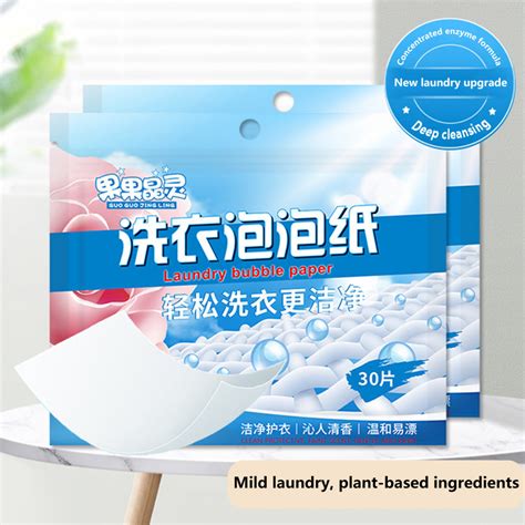 【Ready Stock】LAUNDRY BUBBLE PAPER 30pcs/pack 洗衣泡泡纸 | Shopee Malaysia