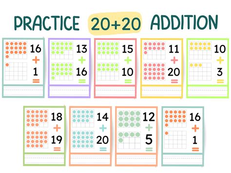 Printable Addition Flash Cards | Addition and Math Practice | Addition