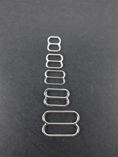 Lingerie Making Metal Slider Silver Bra Straps Regulator Mm Etsy