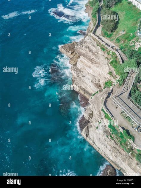 Vertical Overhead Shot Of Clear Blue Ocean Waves Stock Photo Alamy