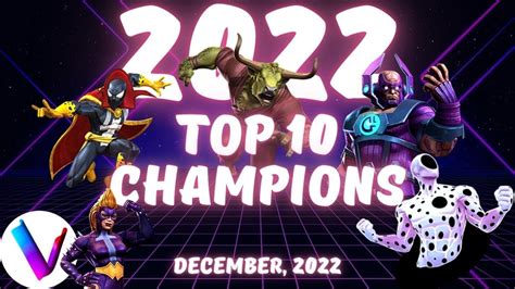 Top 10 Champions Released In 2022 In Mcoc Vega Champion Tier List Youtube