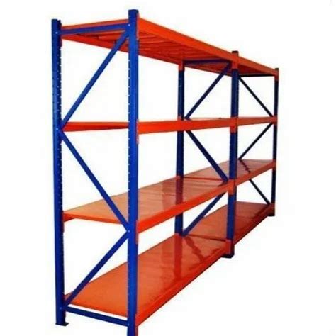 Feet Powder Coated Ms Industrial Slotted Angle Rack At Rs In