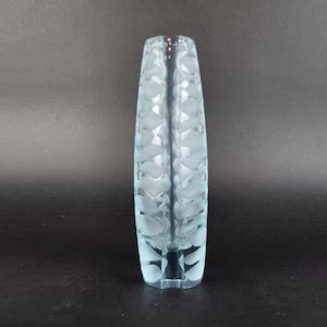 Rare Vintage Zelezny Brod Sklo Lilac Blue Neodymium Glass Vase From