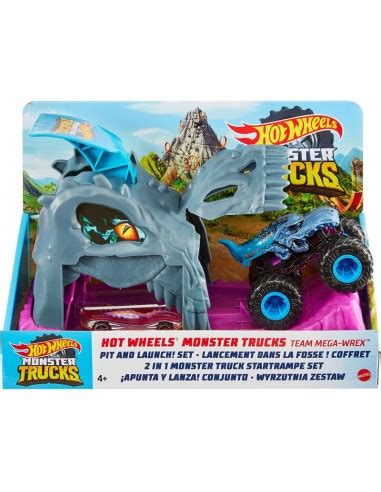 Hot Wheels Set Monster Truck Start Rampe 2 In 1 Mega Wrex Mattel