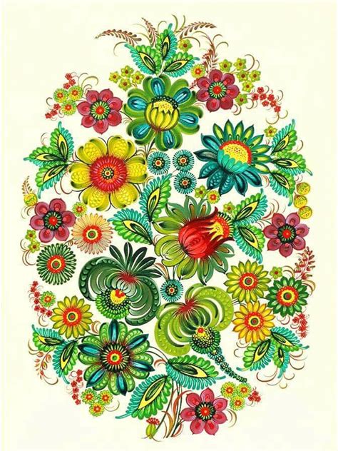 Pin By Богомолова Ольга On петрикивка Folk Art Painting Polish Folk