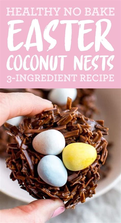 No Bake Chocolate Coconut Nests Recipe Healthy Easter Recipes