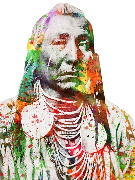 Native American Indian Watercolor Portrait No Background Digital Art By