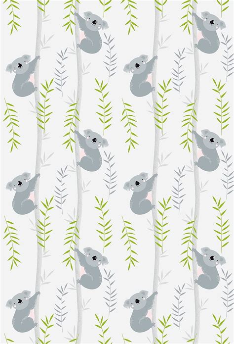 MUZI Graphy Backdrops Koalas Eucalyptus Leaves Cartoon Koala HD Phone