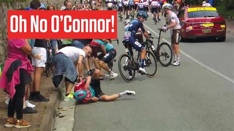 Ben O Connor And Others CRASH During Stage 2 Of Tour De France 2023