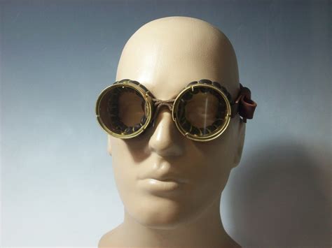 Brass Steampunk Goggles Mad Scientist Neo Victorian Jules Verne