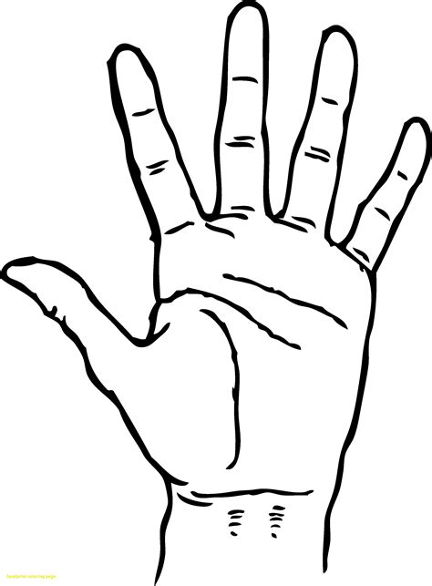 Handprint Coloring Page At Free Printable Colorings Pages To Print And Color