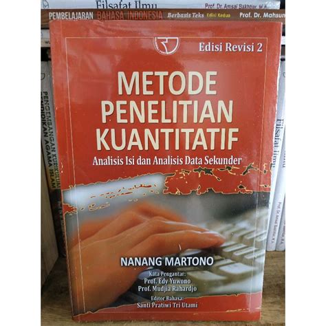 Jual Buku Metode Penelitian Kuantitatif Analisis Isi Dan Analisis Data