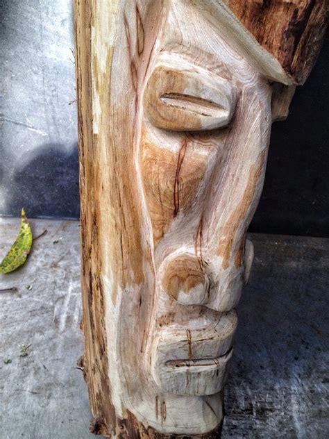 And now, for something different, a tiki man carving – Adam's Art and Bonsai Blog