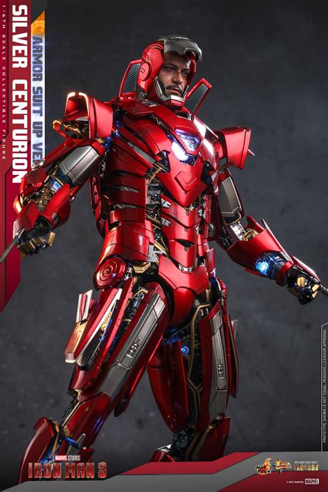 Iron Man 3 Mark Xxxiii Silver Centurion Armor Deploys With Hot Toys