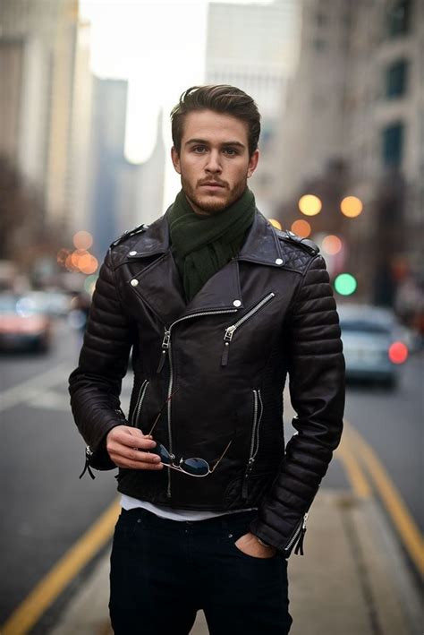 New Men S Leather Jacket Black Slim Fit Motorcycle Real Lambskin Jacket