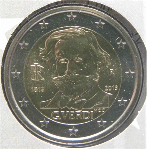 Italy 2 Euro Coin 200th Anniversary Of The Birth Of Guiseppe Verdi