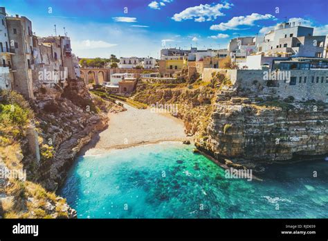 scenic view   monachile cala porto beach  polignano  mare